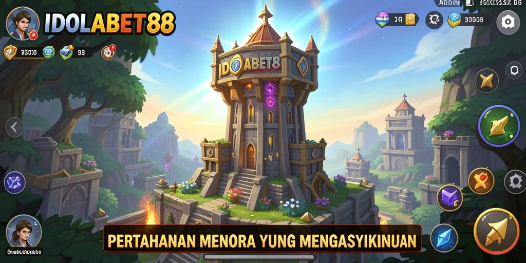 Tampilan gameplay menara pertahanan yang menegangkan dan seru.