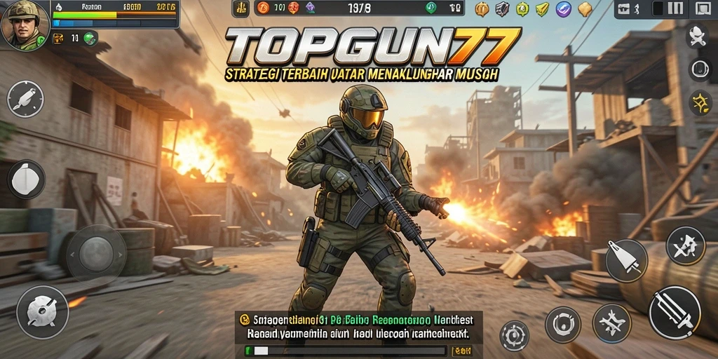 Gameplay intens dalam pertempuran strategi yang seru.
